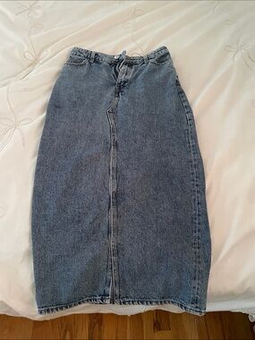 H&M Denim Midi Skirt - Blue Wash